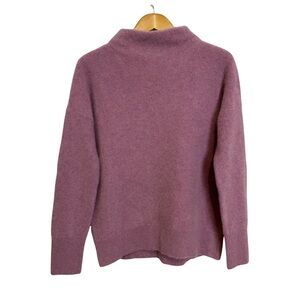 VINCE Boiled Cashmere Funnel Neck Pullover Sweater Size S/P Pink PurpleCabincore